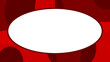 © Danawan Purbanggoro - Large white oval frame on a dark red geometric background. Modern template design for text or product presentation.