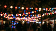 © Irina - Blurred bokeh of festive string lights in red white and blue