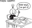 © ZALMI - business man and business plan Stick Figure Illustration