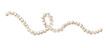 © Mariia - Watercolor wavy pearl garland, white beads string isolated on transparent