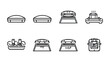© Murshida - Overhead Luggage Carriers: Illustration captures a series of overhead luggage carriers, showcasing their varied designs and purposes.