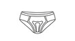 © Weyana - Mens Underwear Icon Line Art Simple Vector Illustration