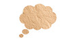 © PNG_MEGAStock - Cloud shape made from brown paper with dots showing thought or idea representation