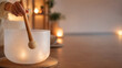 © Varith - Peaceful person playing crystal singing bowl feeling calm during next gen wellness practice embracing slow living sound therapy