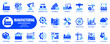 © icons.point - Manufacturing editable solid icons set.  includes factory, cogs, robot, arm, assembly, line, materials, forklift, cnc, machining and 3d printing icons.