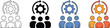 © Sonaton - Corporate Business Team Management Vector Icon Set Representing Workforce Optimization