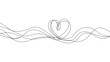 © PAVEL - Set of continuous wavy line drawings with loops and a heart shape on a transparent background