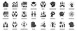 © RiskiAyu - Capacity Building icon collection set. with icon strategy, goal, potential, collaboration, support, competence, improve, achieve, enhance, program  and more. Solid black style vector illustration.
