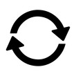 © Nexus Graphics - Minimalist black refresh icon, circular rotation arrows symbol, flat vector sync sign for web interface and mobile app navigation