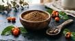 © Elis Cora - Organic Guarana Capsules and Pure Powder - Natural Energy Supplement. (Paullinia cupana)