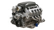 © ATIQULISLAM - Automotive engine detailed v8 motor with carbon fiber components on transparent background