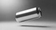 © AeroPixel - Blank silver metal soda can floating in the air for drink packaging design. 16oz can mockup