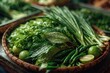 © DoanHongPhat - Fresh Vietnamese herbs and limes in woven market basket