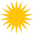 © Volodymyr - Yellow sun icon. Shining light rays. Summer symbol collection. Vector Isolated on white background.