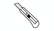 © Perth - Utility knife, cutter tool, blade instrument, vector graphic