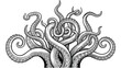 © NAZMA - Detailed illustration of octopus tentacles intertwined in a dynamic pose.
