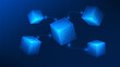 © K illustrator Photo - Technology background multiple cubic structures representing AI brains surrounded by code elements, agentic AI, intelligent automation, multi-agent systems, coordinated decision making
