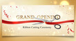 © JAMES B - Grand opening ribbon cutting ceremony with scissors and red ribbon ceremony scissors celebration business commerce occasion tradition