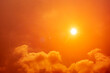 © Chandet - The sky is orange due to extremely hot weather caused by the Global Boiling phenomenon.