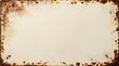 © Dionisia - Vintage rusty metal frame background with blank center, distressed grunge texture, aged industrial border for design template