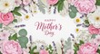 © Habibar - Happy Mother's Day beautiful floral heart with text overlay on white background