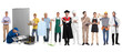 © New Africa - Graduate student and men of various occupations on white background. Choice of profession