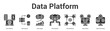 © Jackcuan - Data Platform web banner icon set vector illustration concept for business with icon of Data Platform, Data System, Data Engine, Data Pipeline, Data Workflow, Data Stre.