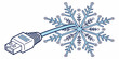 © Mamun - Usb cable plug integrated into snowflake winter technology concept with snowflake technology connector computer connection hardware electronic abstract innovation internet interface