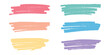 © Daria Shane - Set of brush paint stroke texture swatch Hand painted background Ink scribble dab clipart Paint smudge for tags and stamps design, beauty fashion poster