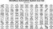 © MdMahfujAhmmed - Workflow Automation System Icon Set Featuring Process Orchestration, Task Flow, Integration, Data Pipelines and Business Automation Concepts