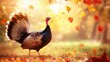 © baiduri - Majestic Turkey Walking Through Colorful Autumn Landscape