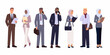 © Raj - group of seven diverse business people in suits and professional attire vector illustration high quality