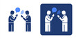 © Jefri - -Talking icon, with contrast background.