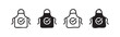 © liubomir118809 - Set of four apron icons in line art and silhouette styles