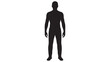 © Sanaullah - A minimalist silhouette of an athletic man standing in a neutral pose for fitness and anatomy study concepts