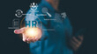 © Images for you - Human resources manager leveraging HR digital management system for talent acquisition, workforce analytics, employee engagement, payroll optimization, performance tracking, corporate strategy