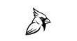 © aliful - Elegant cardinal head illustration a minimalist black and white design for nature enthusiasts
