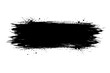 © Shahzad - Black Grunge Brush Stroke Banner with Rough Edges and Splatter, Abstract Paint Texture for Typography Overlay, Bold Ink Smear Design Element for Creative Graphic Projects and Artistic Backgrounds