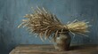 © Oleksandr - Wheat Bundle in Rustic Pot Wheat Bundle Pot Rustic Still Life Nature Agriculture. Concept featuring wheat, bundle, pot, rustic, still life for professional commercial design.