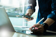 © Zerofukuman - Business people professional using tablet with digital workflow interface,representing project planning,schedule plan,task management process optimization and corporate strategy implementation concept