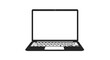 © Udin - Minimalistic illustration of a laptop computer with a blank screen displayed