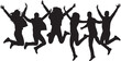© MD RAFIUL ISLAM - Silhouette of happy people jumping with arms up in air