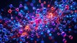 © Alfaruq Stock - Abstract illustration of molecules and atoms, science background with colorful connections.