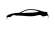 © Bayindir - A black silhouette of a modern sports car profile isolated on a white background