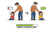 © FARHANA - Father's Day Energy Boost: A heartwarming illustration showcases the energy transfer between a father and child, symbolizing the support and care a father provides, especially on Father's Day.