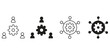 © BearGold - Business team working together symbol. Co-worker, cooperation and collaboration icons. Solid icons vector collection.