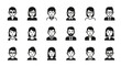 © iwan - Black and white business people icons.