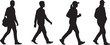 © Umme - Silhouettes of four people walking in different styles and attire