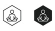 © vactor guru - Meditation icon with two different background styles