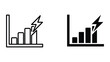 © Jahidul - Growth bar chart with lightning bolt icon